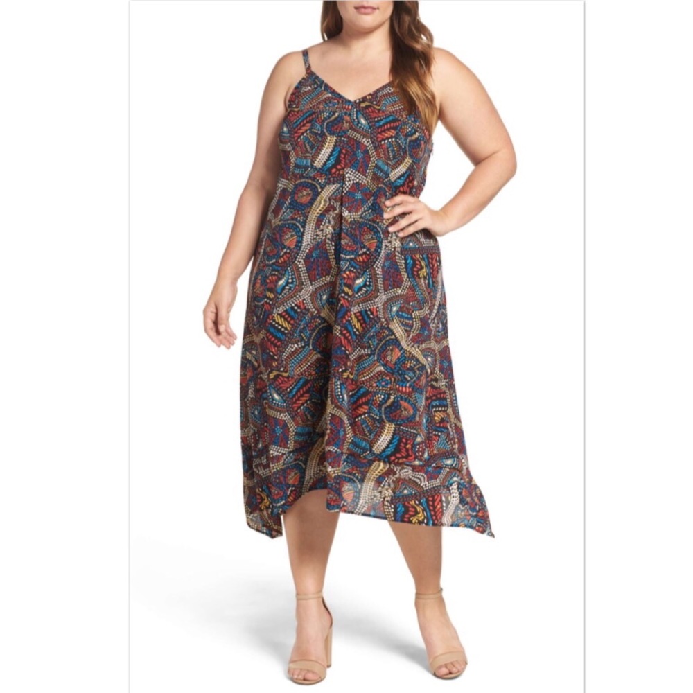 NWT Sejour Shark Bite Hem Slip Dress - Picture 1 of 7